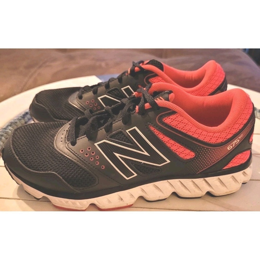 New Balance‎ 675v2 Orange Black Running Shoes Athletic Memory Foam Womens Size 8